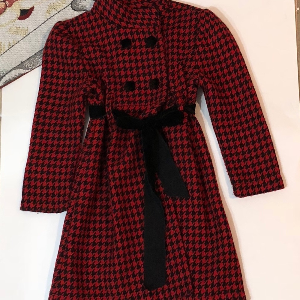 Sugar California Checkered Red&Black coat w/Belt